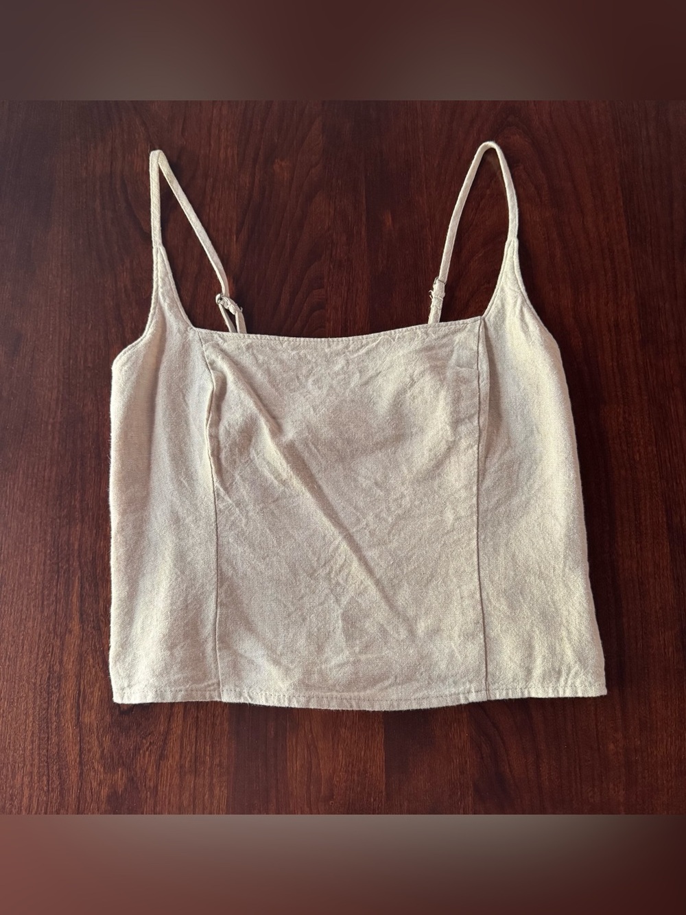 A&F Squareneck Linen Blend Top